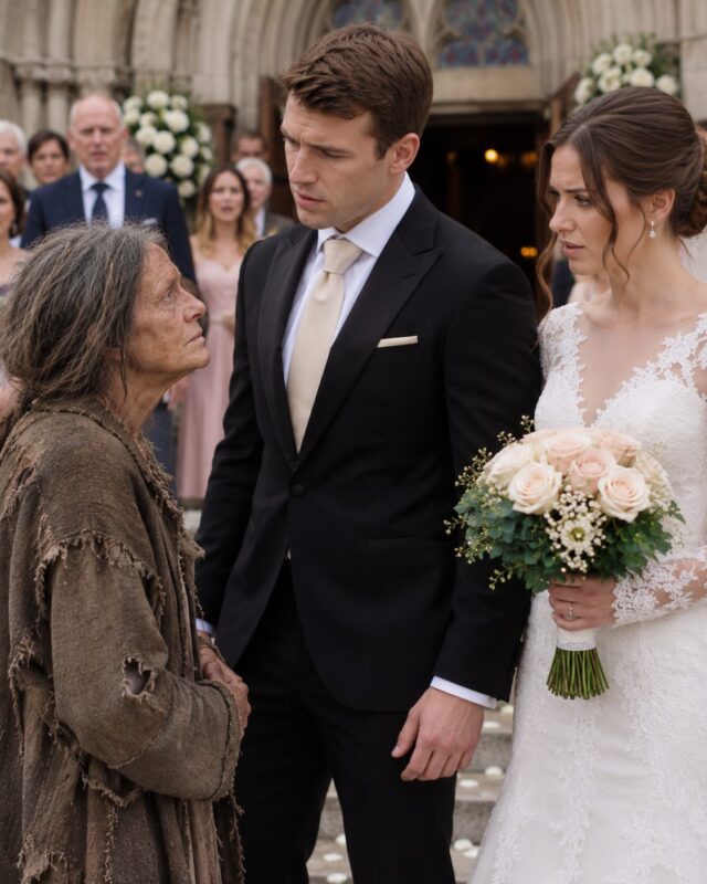 A beggar suddenly appeared at the wedding and asked the groom to follow her… Seconds later, he took off his wedding ring in front of all the guests