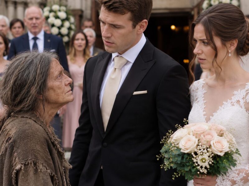 A beggar suddenly appeared at the wedding and asked the groom to follow her… Seconds later, he took off his wedding ring in front of all the guests