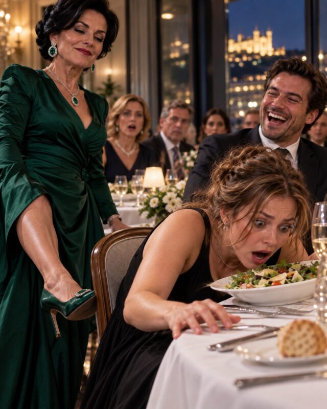 My mother-in-law shoved my face into my plate, so I smiled… then I did something that changed the entire evening…