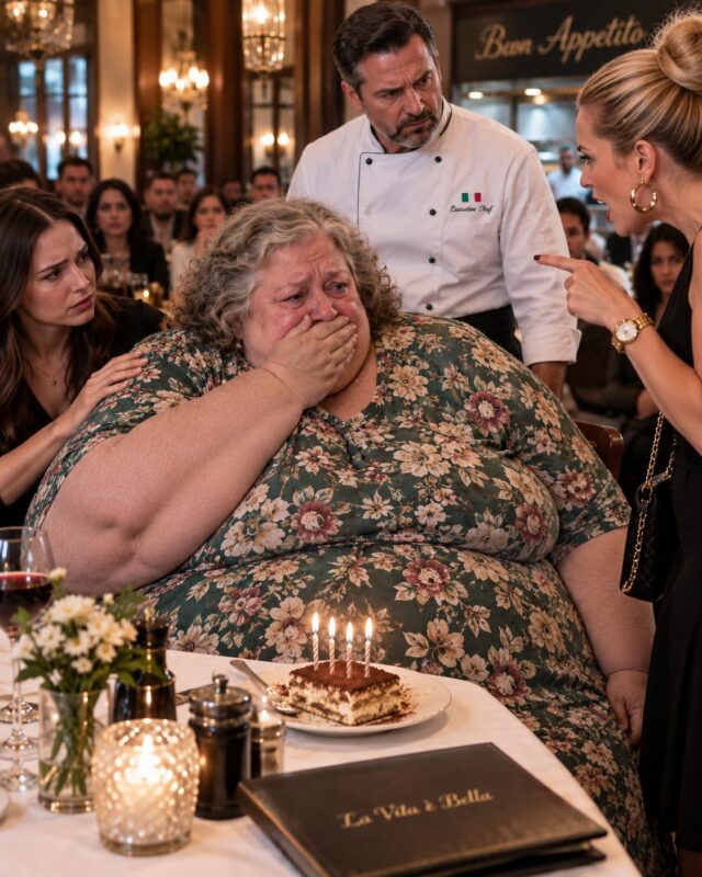 A woman sitting at the next table mocked my mother’s weight… loudly enough for the entire restaurant to hear... A few seconds later, the chef walked out of the kitchen, headed straight toward us, and stopped beside my mother