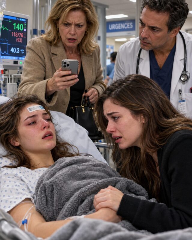 My sister was burning up with fever, but Mom said she was faking it… Then, in the ER, Sarah’s hidden phone revealed the whole truth