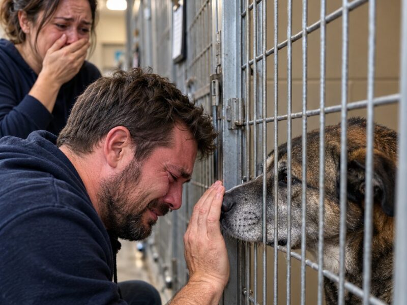 My brother died in a motorcycle accident… For three months, his dog refused to connect with me… until the day I stepped into his kennel