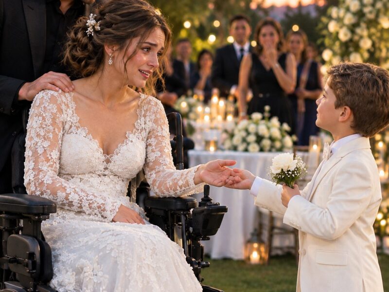 All the guests were eagerly awaiting the groom’s arrival… but it was a little boy who surprised everyone by asking the bride to dance
