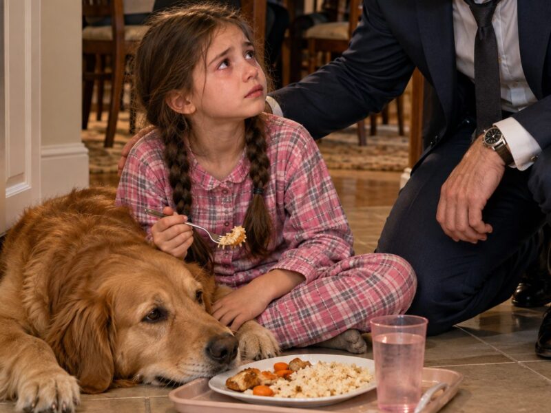I came home earlier than expected and found my 10-year-old daughter eating dinner on the kitchen floor, next to our dog… but what my mother was hiding from me was far worse