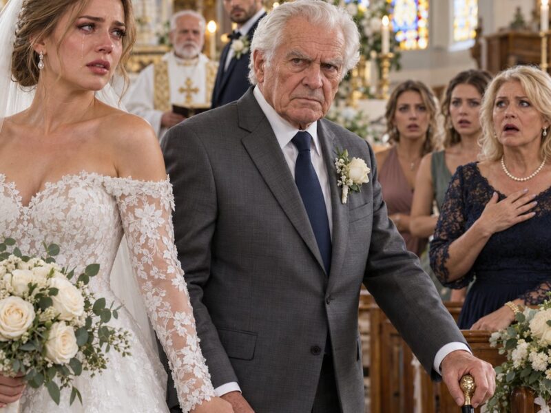 My mother refused to walk me down the aisle, so my grandfather took her place. Halfway down, he stopped and said eight words that left everyone stunned