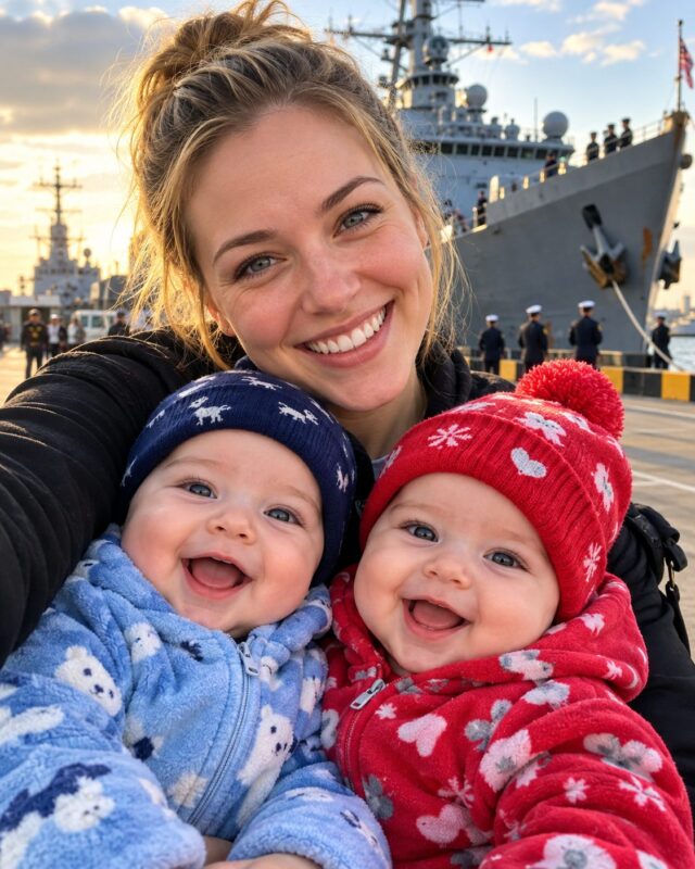 I went to the port with our three-month-old twin daughters to surprise my husband, who was finally coming home after spending several months at sea... But..